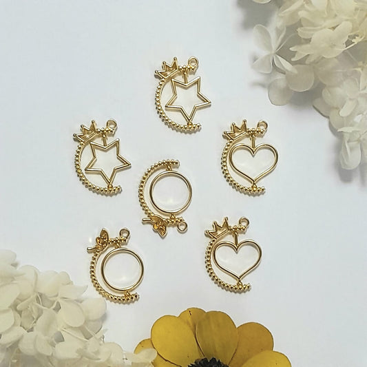 Gold Rotating Open Bezel - Set Of 6