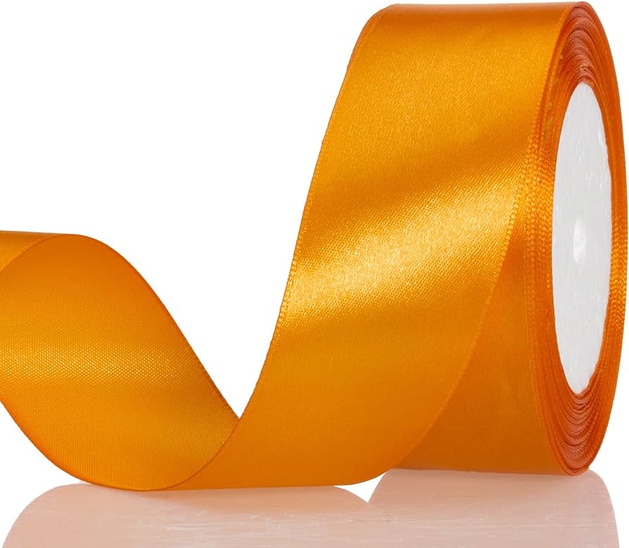 Golden yellow satin ribbon 1" - 1mtr