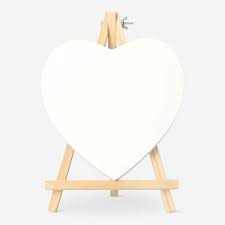 Heart canvas with easel