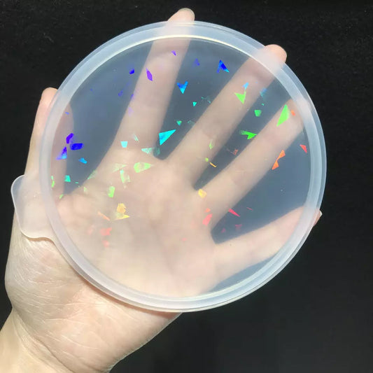 Holographic Round Coaster Mold 11cm Diameter Bestow Charms