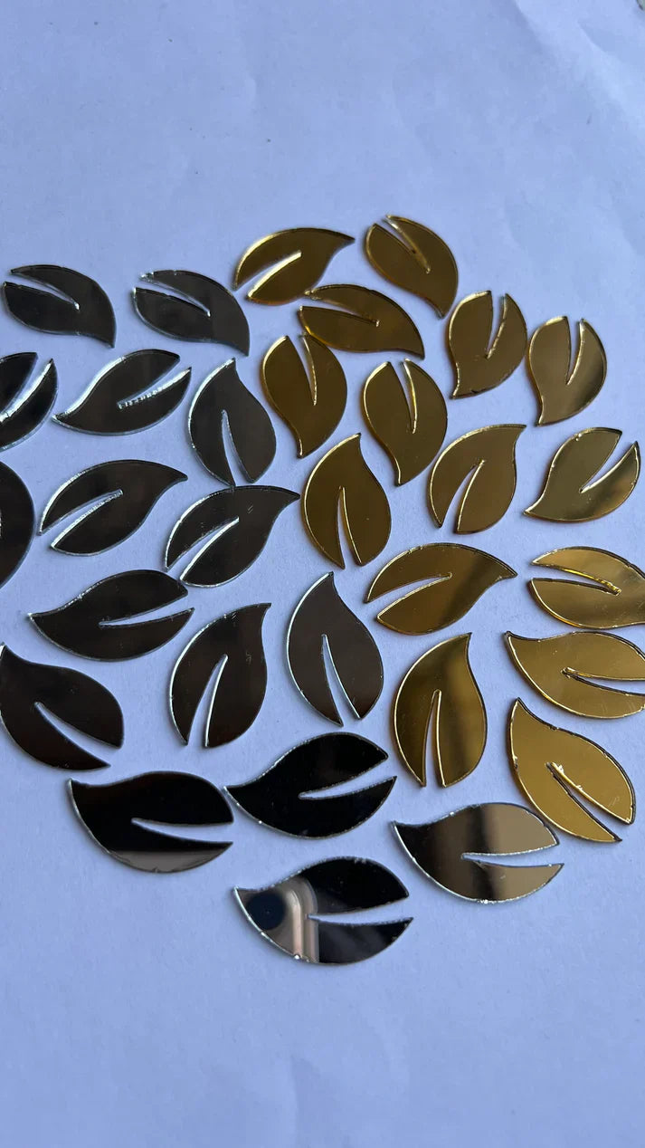 Gold Acrylic Mirror - Leaf