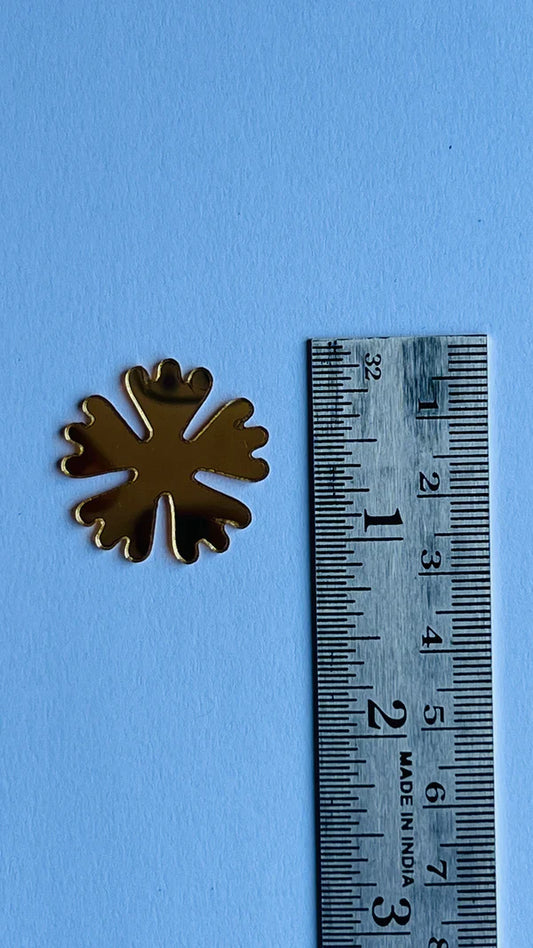 Gold Acrylic Mirror - Snow Flake