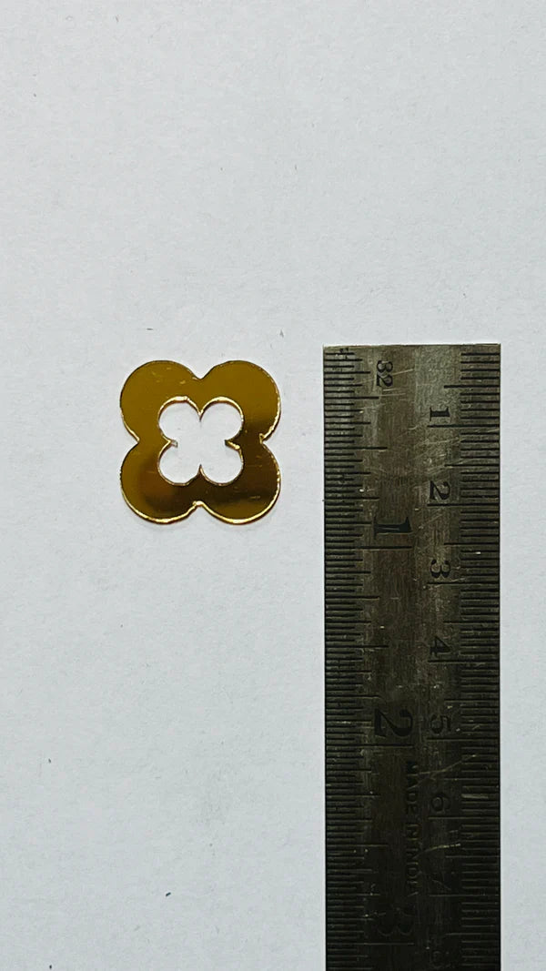 Gold Acrylic Mirror - Flower Cutout