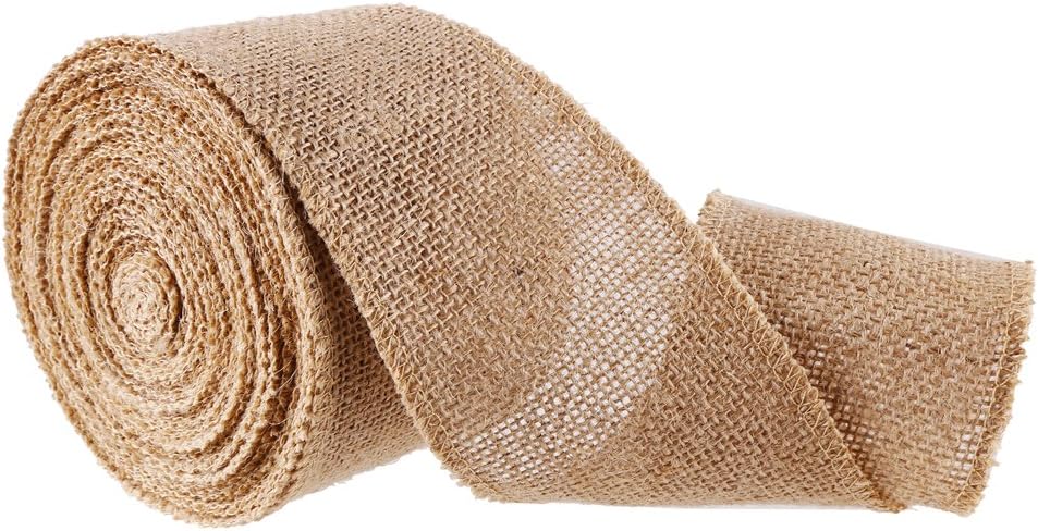 Jute Natural Plain Ribbon - 2.5"