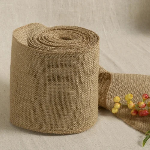 Jute Natural Plain Ribbon - 4"