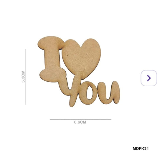 MDF Cut - I Love You