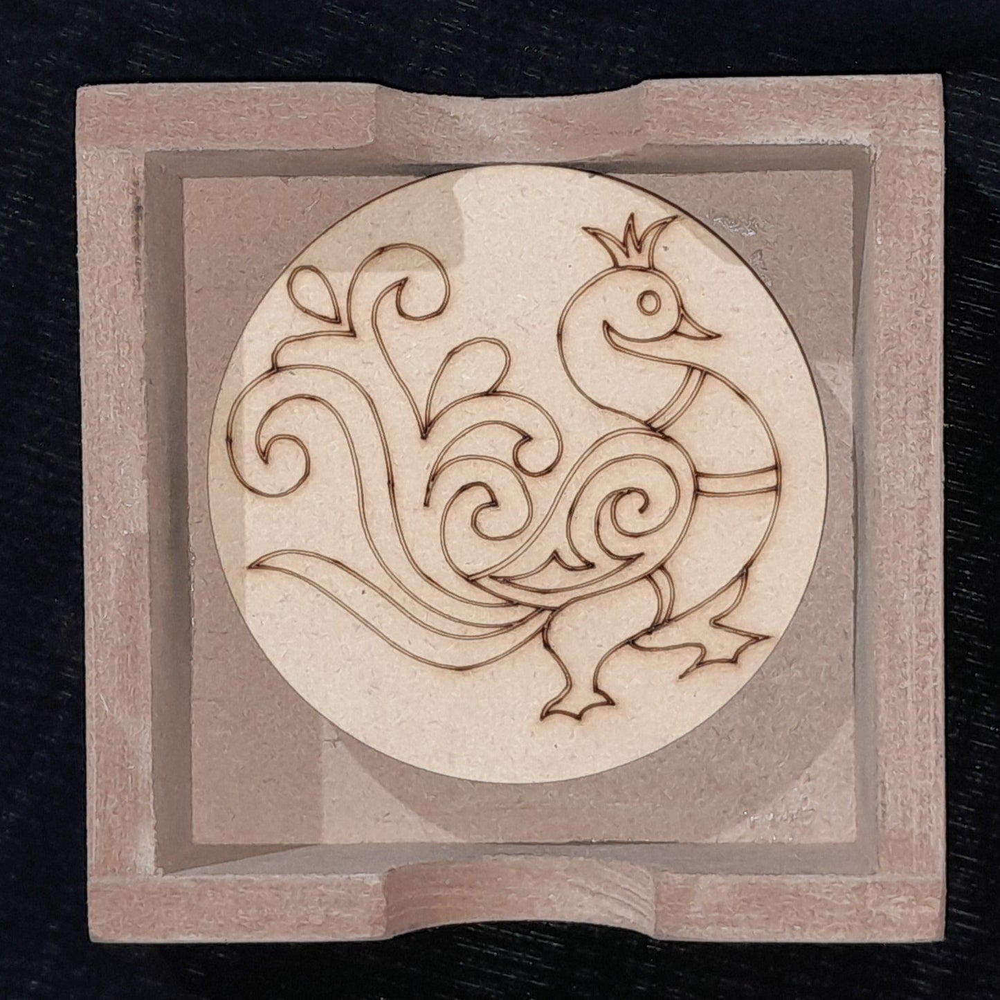 MDF Engraved Coaster with Open Box