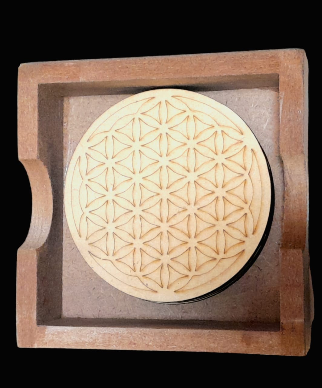 MDF Engraved Coaster with Open Box