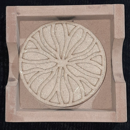 MDF Engraved Coaster with Open Box