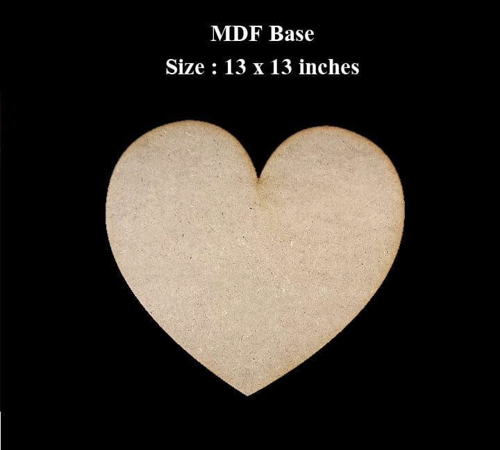 MDF Heart Base | DIY Heart Shaped Coaster MDF Board Cutout for Art and Craft | Resin and Mandala Art | DIY Crafts | Pyrography | Painting Bestow Charms