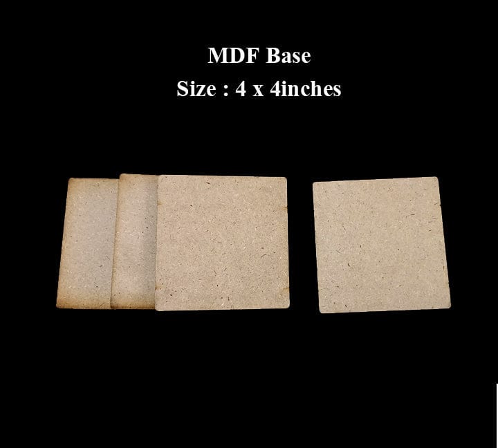 MDF Square Coaster | Set of 4 MDF Board Wood | 2.5mm Thickness Brown Sheet (8X8 Inch ) | Pack of 6 Piece Bestow Charms
