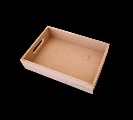 MDF Tray - 10(l) x 7(b) x 2(h) , Wood Tray with Craft Round Circle MDF Pine Board, Wood Board for Art and Craft-2.5mm Thick Unfinished Round Wood Slices for Resin Art, Mandala Art, 3mm Tray MDF Base for Resin pour art / Clock making. Bestow Charms