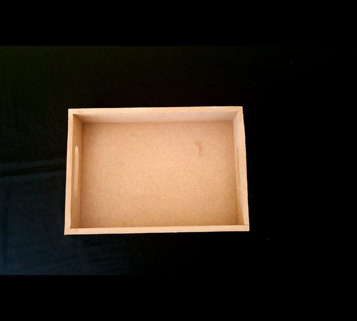 MDF Tray - 10(l) x 7(b) x 2(h) , Wood Tray with Craft Round Circle MDF Pine Board, Wood Board for Art and Craft-2.5mm Thick Unfinished Round Wood Slices for Resin Art, Mandala Art, 3mm Tray MDF Base for Resin pour art / Clock making. Bestow Charms