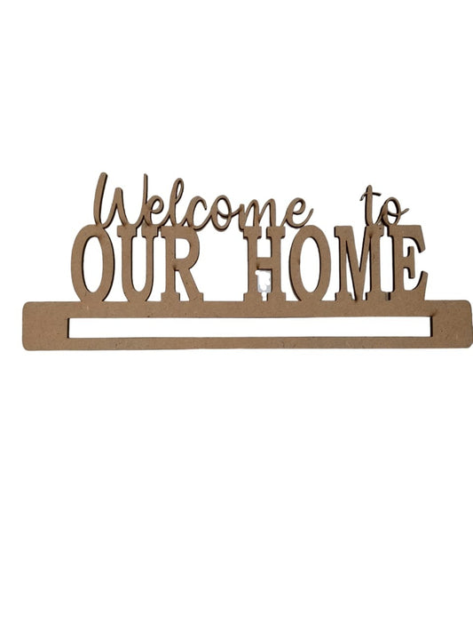 MDF Welcome to our home macrame frame