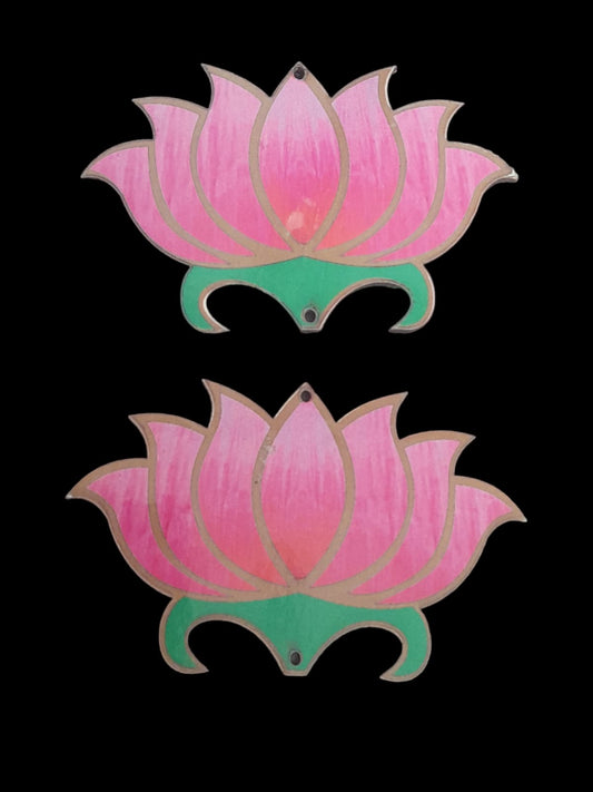 MDF pink Lotus - Set of 2