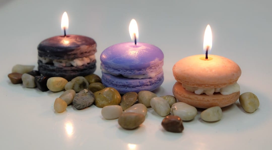 Macroon Candles - set of 6