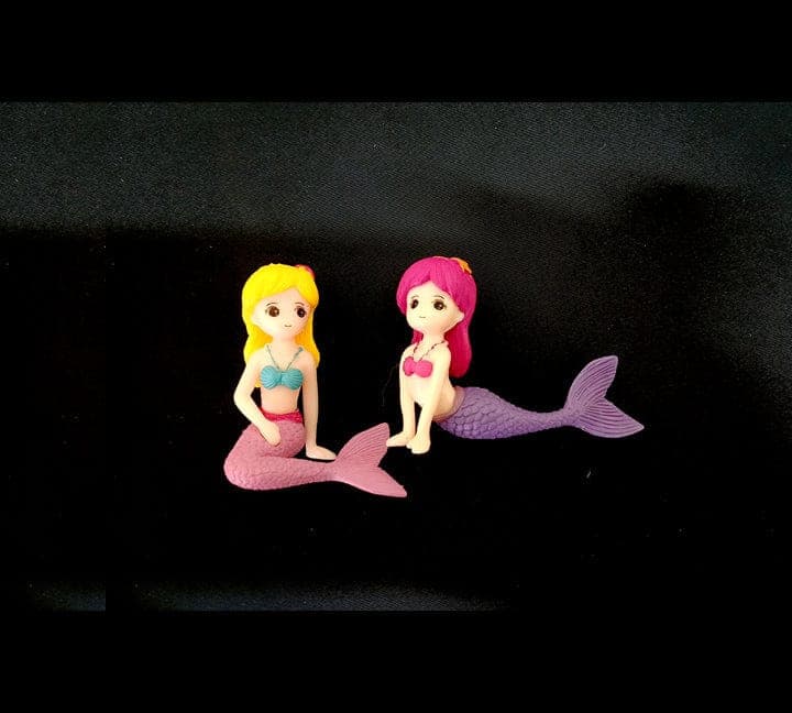 Mermaid Miniatures | Set of 2 Resin Mermaids | for Tray Gardening | Landscaping | Bonsai Decoration Bestow Charms