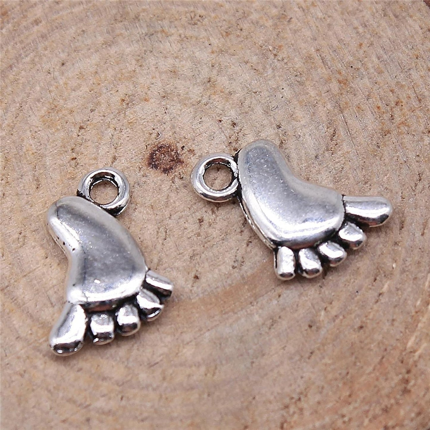 Metal Charm - Little Feet set of 4