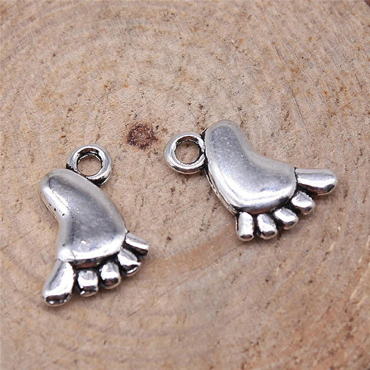 Metal Charm - Little Feet set of 4