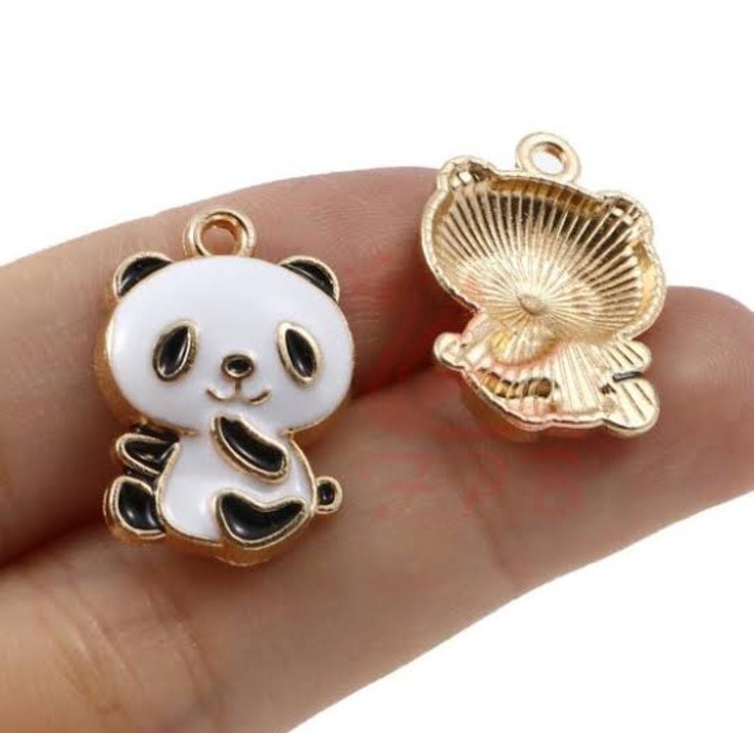 Metal Charm - Panda - Set of 2