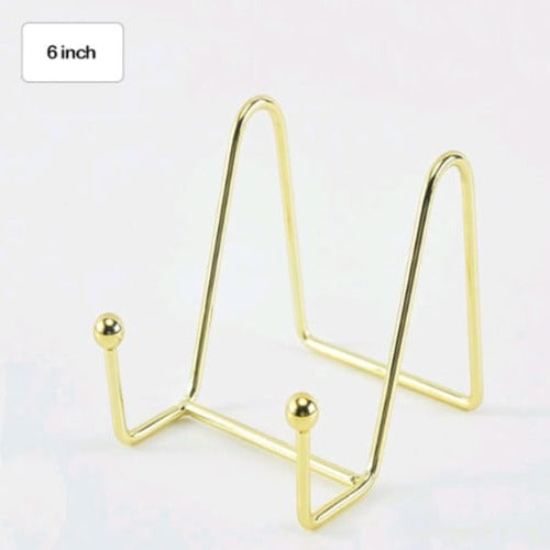 Metal Display Stand - Gold 6"