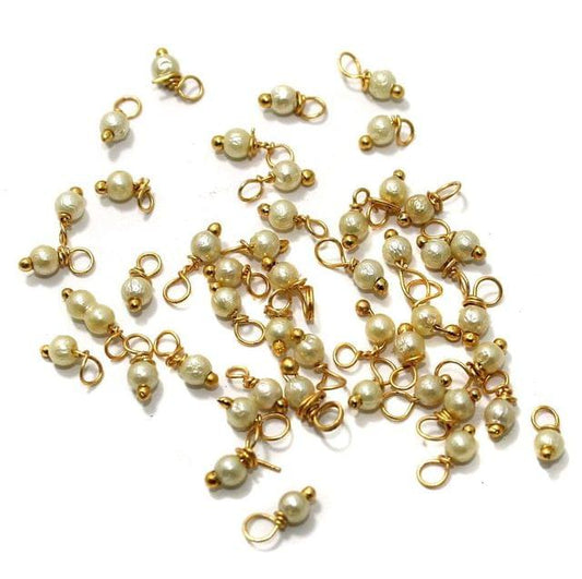 Metal Loreal Charms - 10g - 4mm - White