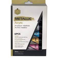 Metallic Acrylic Color - set of 6