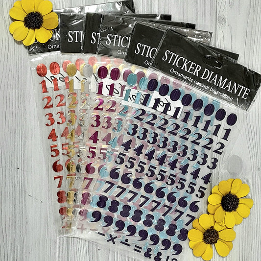 Metallic Numbers sticker