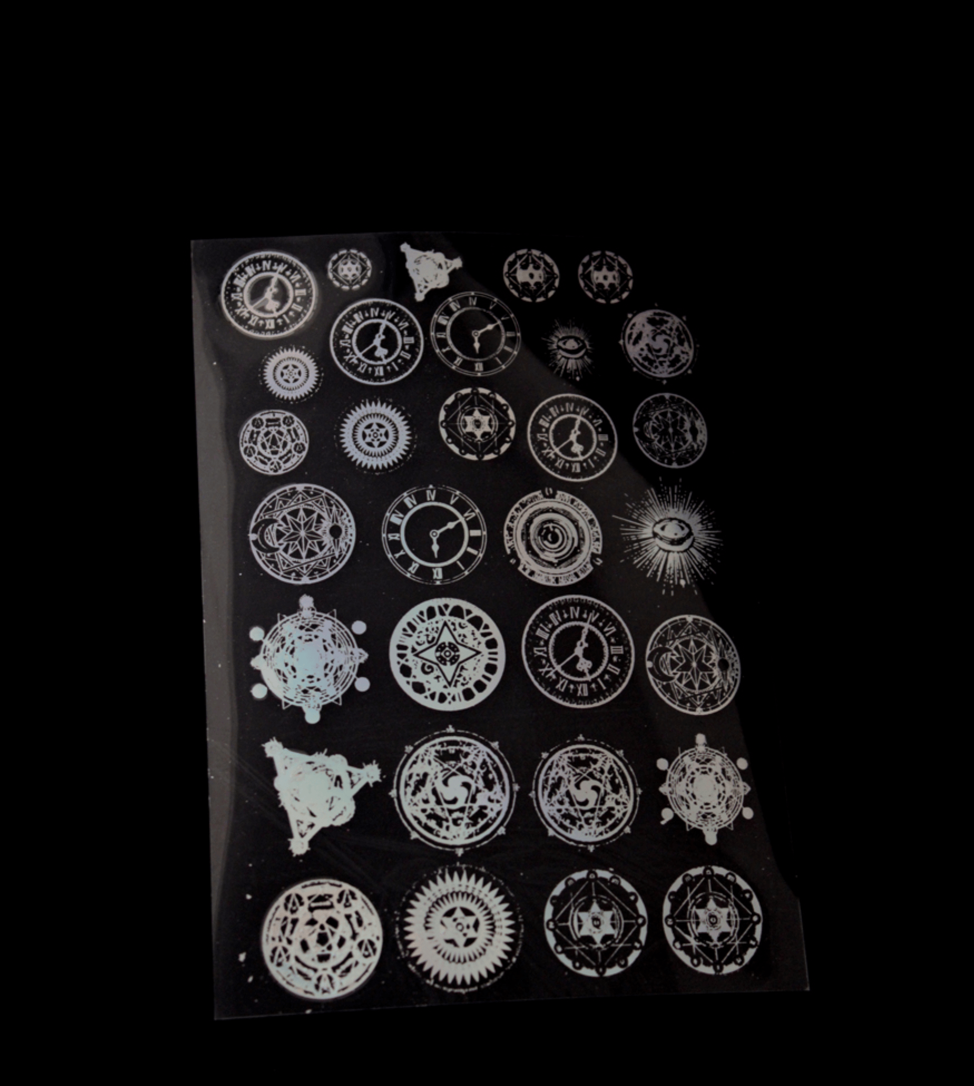 Mini Chakras Holographic Stickers | Cut and Paste Holographic Stickers |A5 Size Bestow Charms