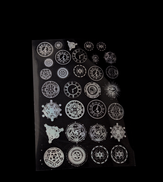 Mini Chakras Holographic Stickers | Cut and Paste Holographic Stickers |A5 Size Bestow Charms