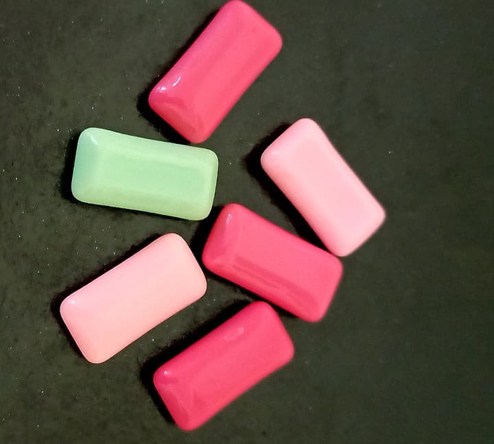 Miniature Gums | Set of 3 Mixed Gums | Set of 3 Colors Fake Candy Sugar Colorful Clay Bubblegum Bestow Charms