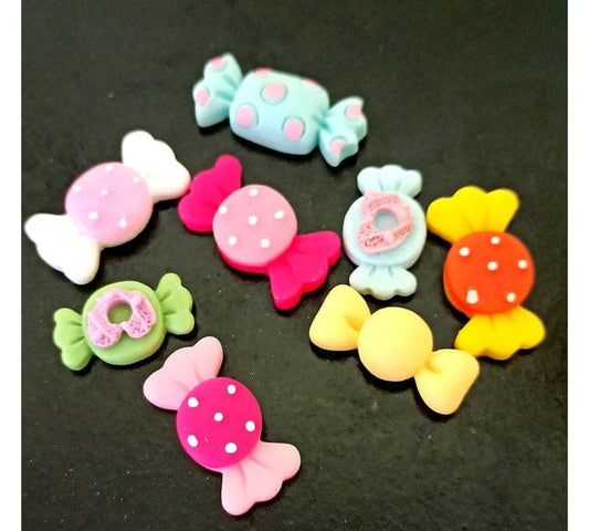 Mixed Sweets Miniature 2 | Set of 4 Resin Charms Mixed Sweet in Different Colours Used for decoration Bestow Charms
