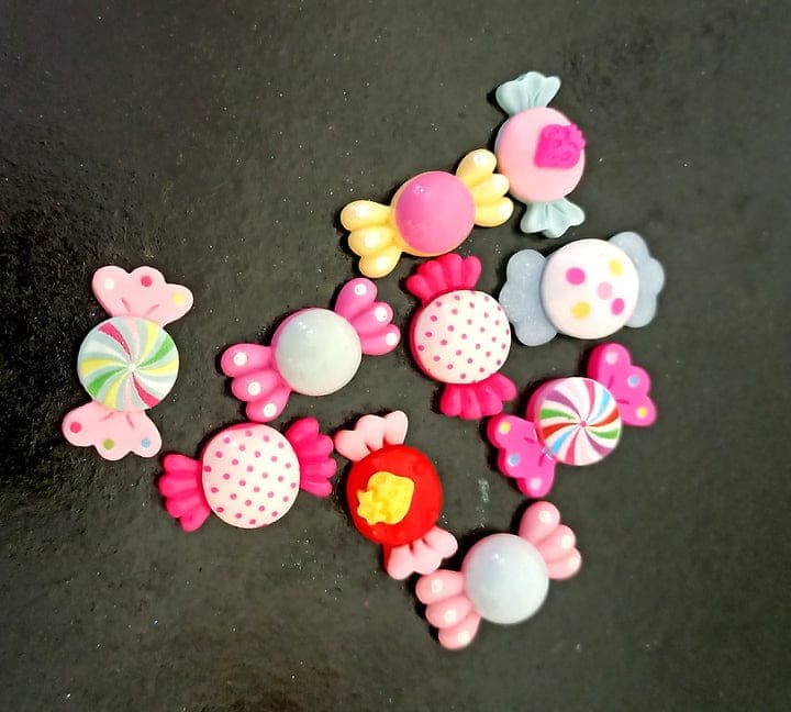 Mixed Sweets Miniature 1 | Set of 5 Resin Charms Mixed Sweet  in Different Colours | Used for decoration Bestow Charms