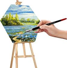 Octagon canvas with easel - 4"