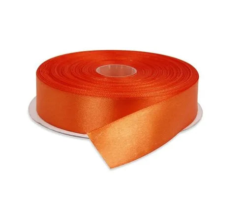 Orange satin ribbon 1" - 1mtr