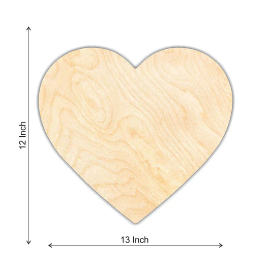 Pine Wood Heart  Base -  12"