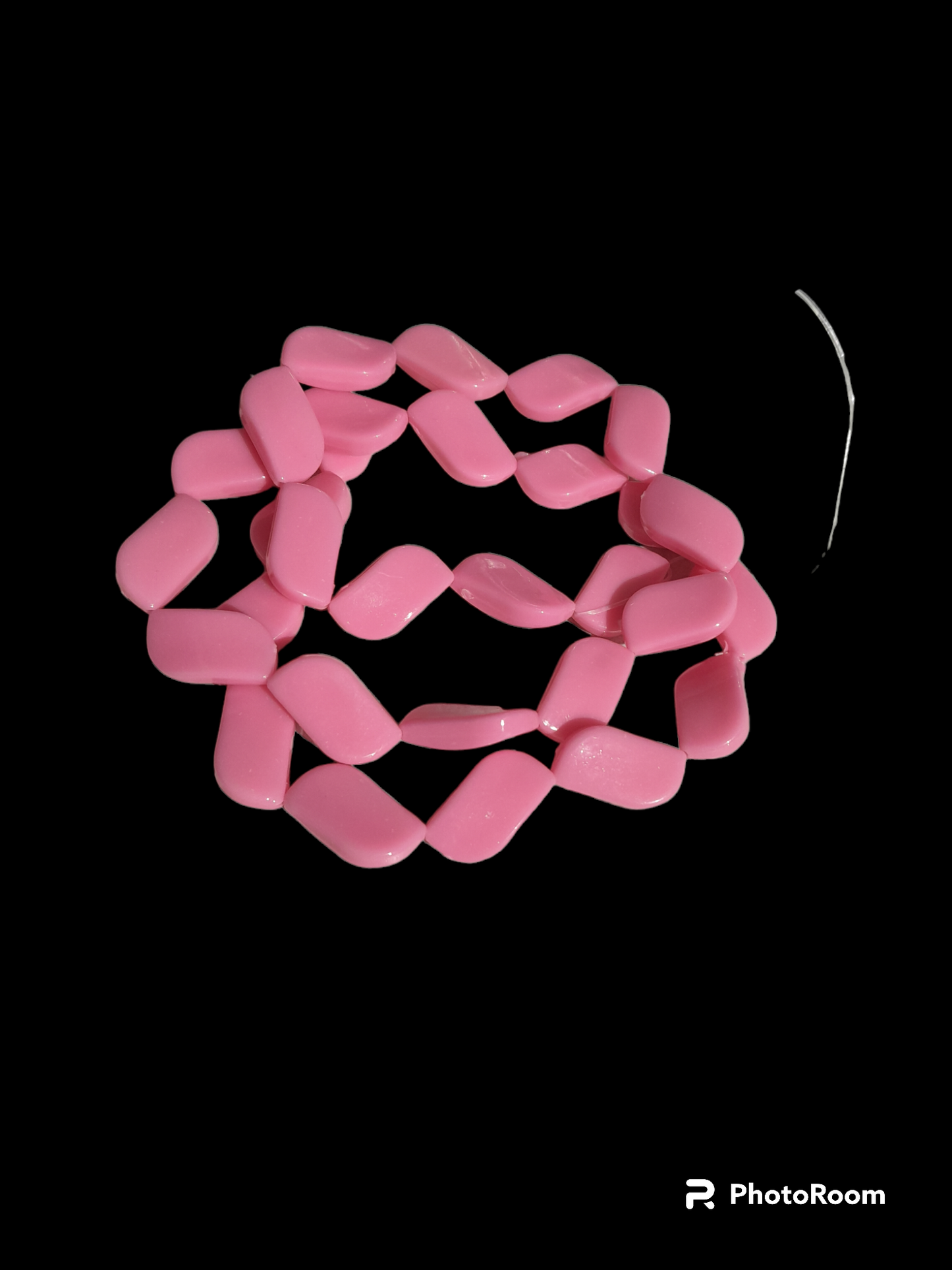 Plastic Beads | Flat Twisted Diamond