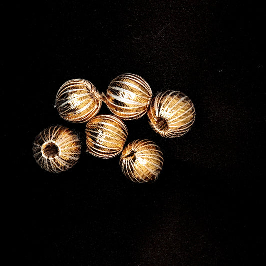 Plastic Beads - Gold Laced