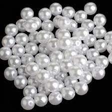 Plastic white pearl beads