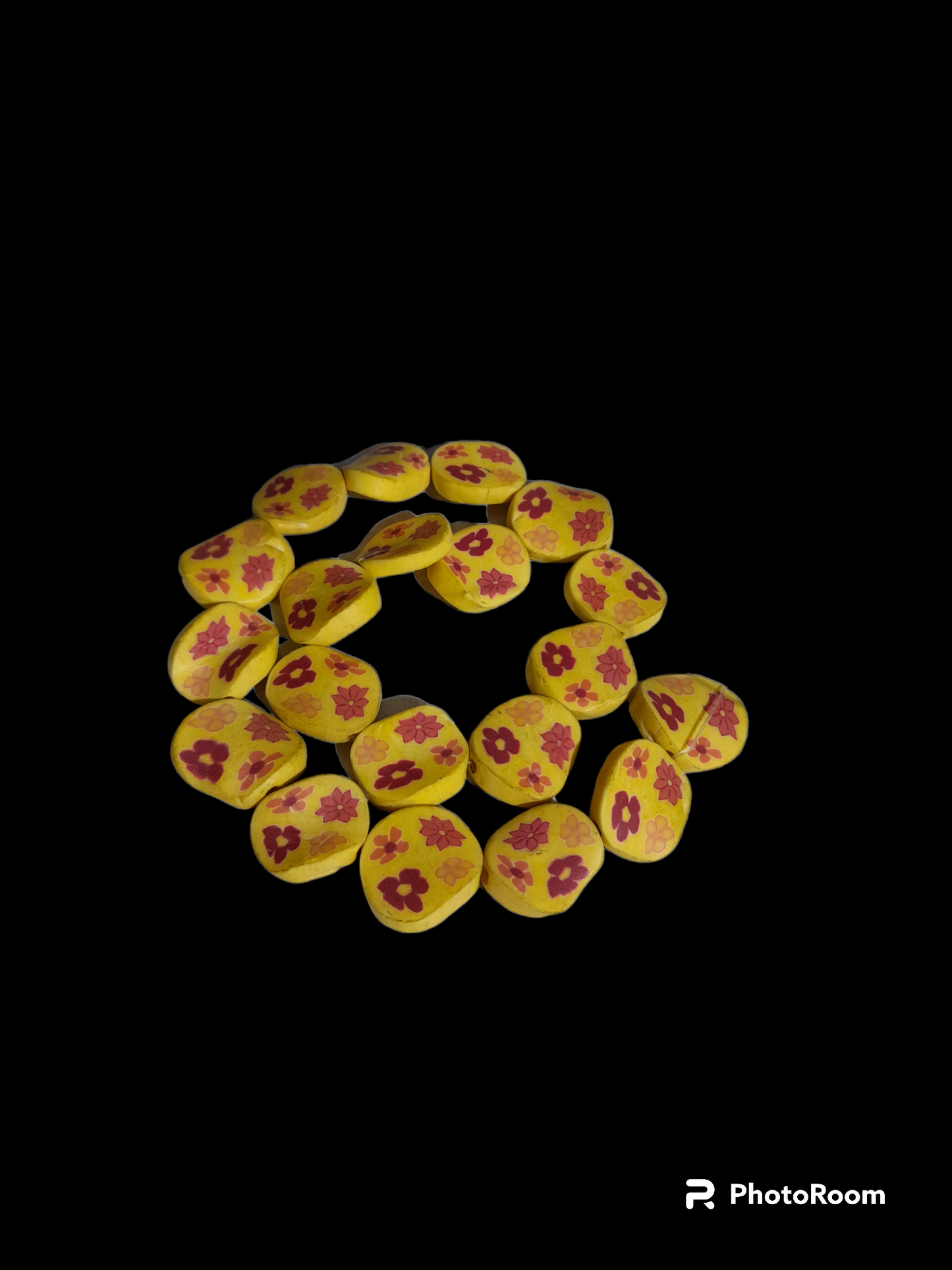 Polymer Beads - Flat Floral