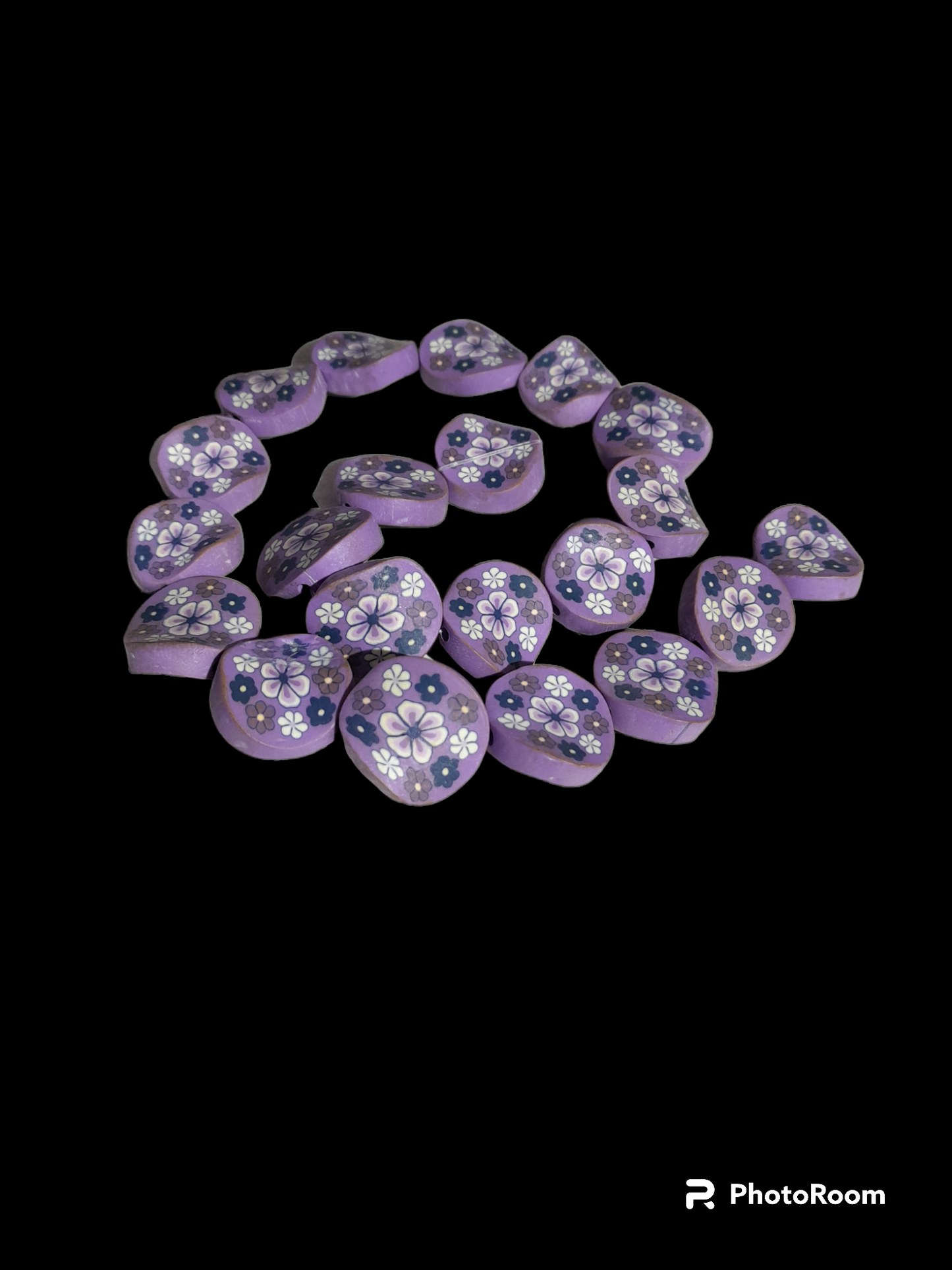 Polymer Beads - Flat Floral