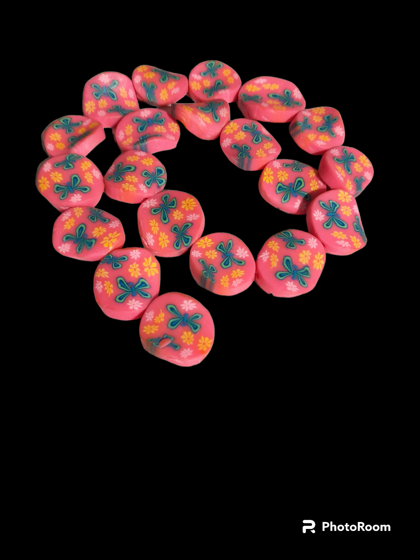 Polymer Beads - Flat Floral