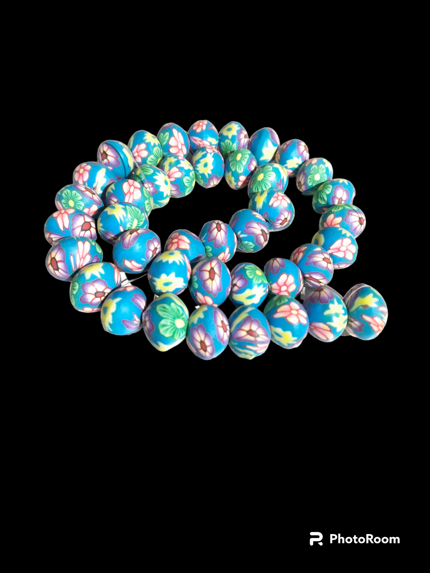 Polymer Beads - Large Floral
