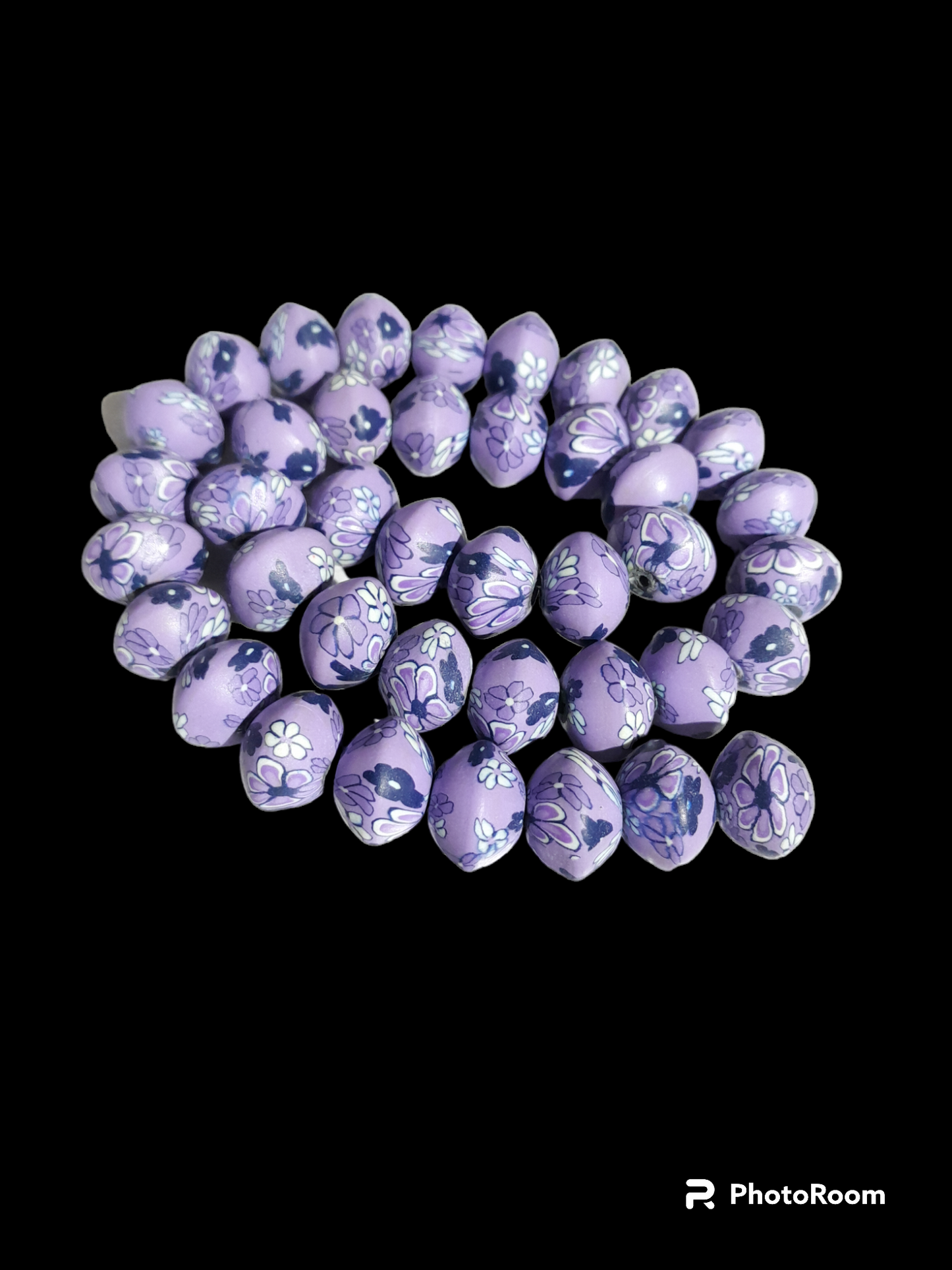 Polymer Beads - Large Floral