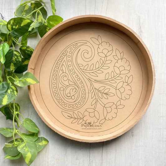 Pre Marked MDF Round Tray - 12"