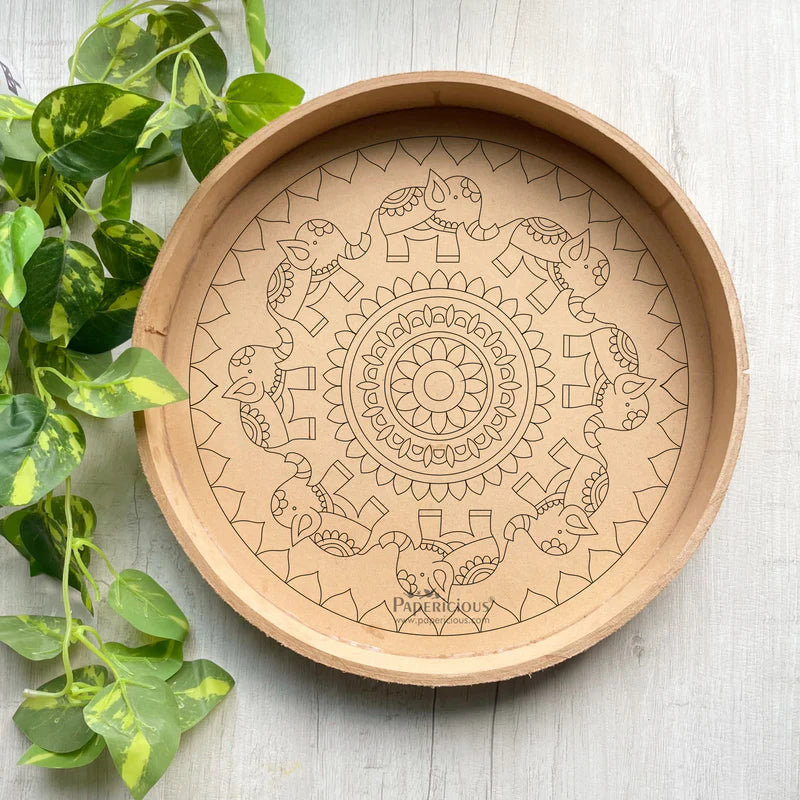 Pre Marked MDF Round Tray - 12"