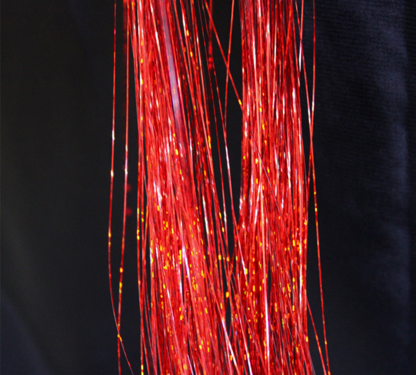 Red Tinsel | Red Glittering Holographic Effects Red Tinsel Bestow Charms