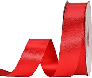 Red satin ribbon 1" - 1mtr