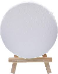 Round canvas with easel - 10x10cm