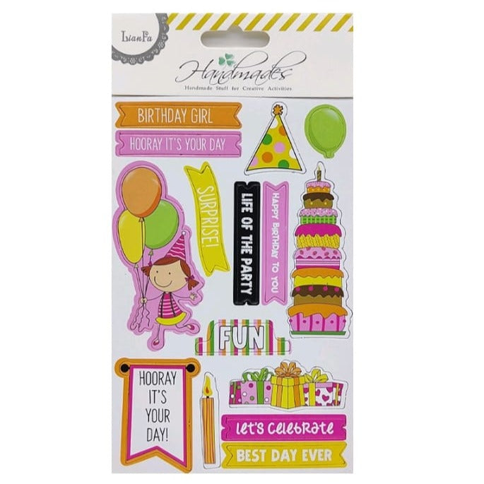 Scrapbooking Stickers - birthday girl
